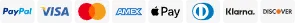 Visa, Mastercard, Amex, Discover, PayPal